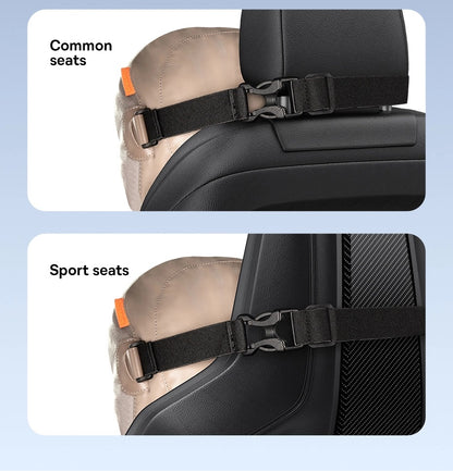 Baseus Comfort Ride Series Fabric Car Headrest Cushion Dual Material Double Sided Car Headrest Pillow For Car Van Jeep SUV etc....