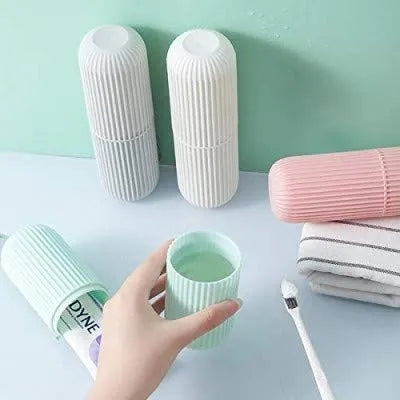 Oval Shape Capsule Portable Travel Toothbrush Storage