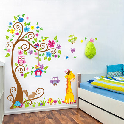 Lions and Friends Cartoon Animals Wall Decal Sticker for Kids' Room Decoration
