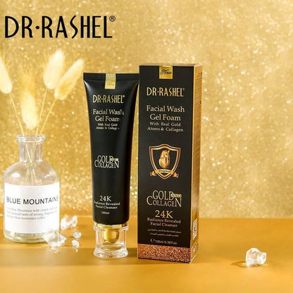 DR.RASHEL 24K GOLD COLLAGEN FACIAL WASH GEL FOAM 100 Ml