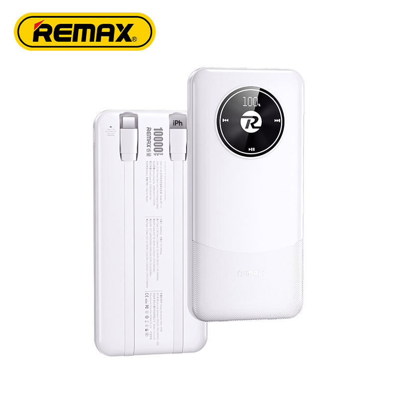 REMAX 10000mAh 20W+22.5W with 2 Integrated Fast Charging Cables Power Bank  - RPP-37