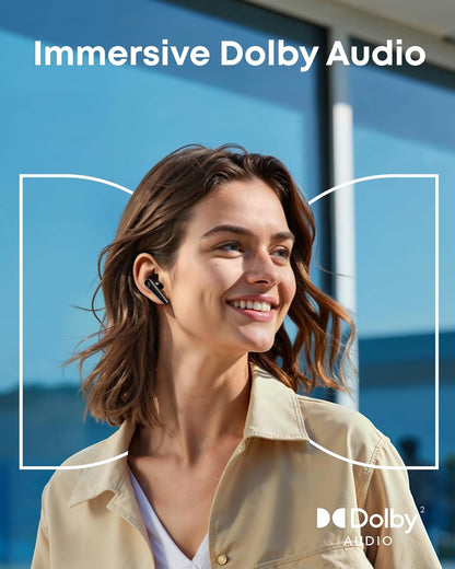 Anker Soundcore Liberty 5 , Noise-Cancelling Wireless Earbuds, 2x Stronger Voice Reduction, Real-Time Adaptive Noise Cancellation, Fast Charging, Dolby Audio, 6-Mic AI Clear Calls, Long Battery Life