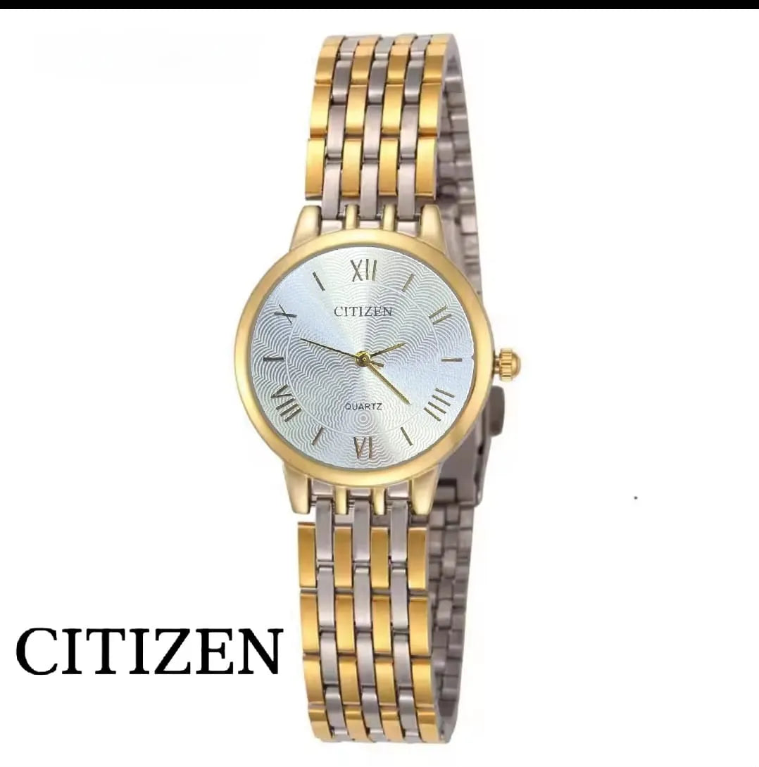 CITIZEN Famous Brand Watch Luxury Gold Women Full Steel Quartz Ultra Thin Watches for Fashion Lovers