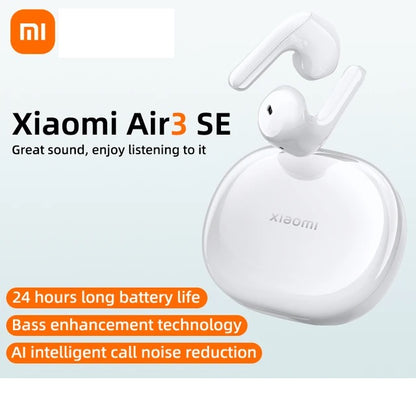 Xiaomi MI Air 3 SE TWS BT V5.3 Earphone Bass Enhancement AI Call Noise Reduction 24 Hours Battery Life Semi-in-ear Sports Earphone