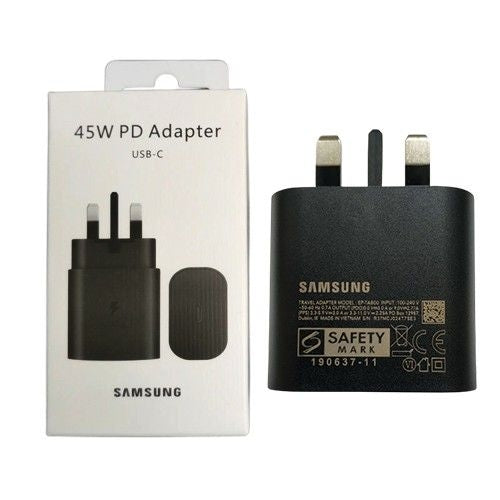 Samsung Original 45W PD Super Fast Charger with 5a Type-C Cable PPS PD 3.0