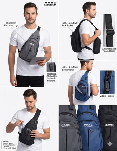 CROSSMAX Premium Sling Backpack Chest Bag