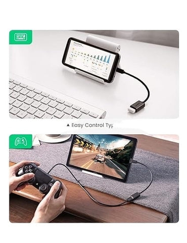 Cable World Micro USB OTG Adapter for Tablets and Mobile Phones, Connects to Pen Drives, Keyboards