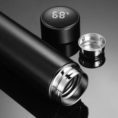 500Ml Smart Stainless Steel Vacuum Flask | Double-Wall Insulated Water Bottle with LED Display
