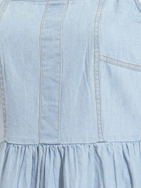 Pure Cotton Smocked Fit & Flare Dress