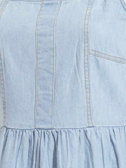 Pure Cotton Smocked Fit & Flare Dress