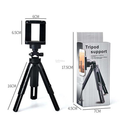 Mini Scalable Desktop Telescopic Phone Tripod 360 Degree Rotatable Support Portable Camera Stand
