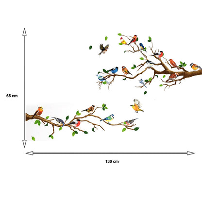 Double Brach Brids Wall Sticker Wall Sticker Home Decoration animals tree bridge baby children bedroom room decor wall stickers removable kids nursery decal Mirror Dear Wall Decoration Stickers