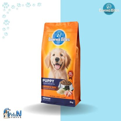 Bawwa Bites Chicken & Rice Dog Puppy Dry Food