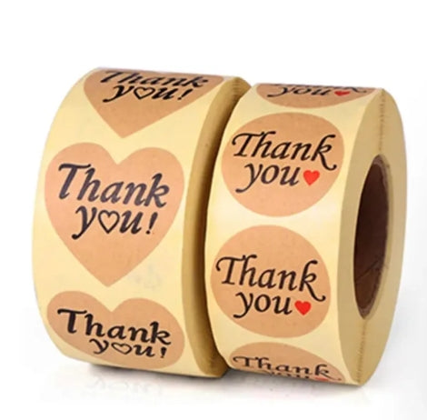 500 Piece/Roll Thank You Stickers Labels Courier Shipping Packaging Label Stickers