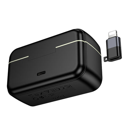 Hoco Magnetic Lapel Dual Wireless Microphone with Type-C / Lightning Adapter