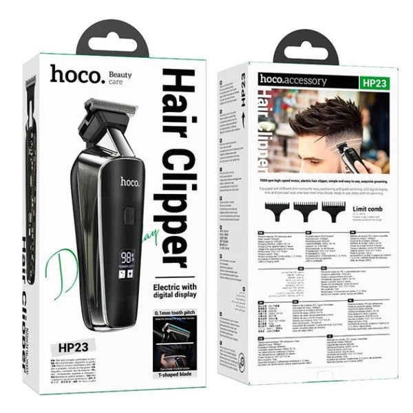 HOCO HP23 Diamond Electric Hair Clipper – Hair Styling key , High Quality Hair Trimmer with Digital Display