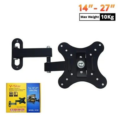 TV /Monitor Wall Mount Bracket 14-27 Inch 180 Degrees Tilt Swivel & Rotation Adjustable Stand 14"-27