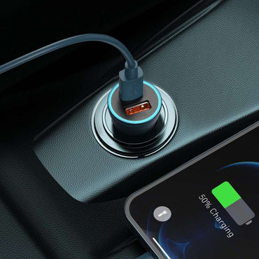 Baseus CCJD-0G Golden Contactor Pro 40W USB + Type-C Quick Charging Car Charger