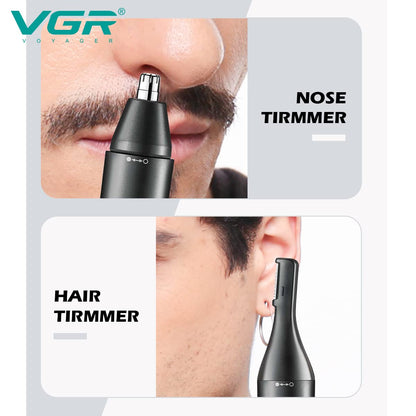 VGR Branded V-613 Ear, Nose & Eyebrow Trimmer Professional USB Rechargeable Nose Trimmer for Men and Women Nose Clippers Eyeb