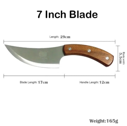Feng & Feng Bone and Meat Knife with Wooden Handle (6/7 Inch Blade)