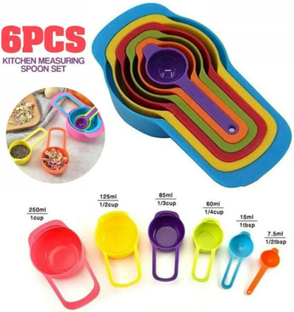 Rainbow Measuring Spoon Set,Stackable Combination Measuring Cup Tools,