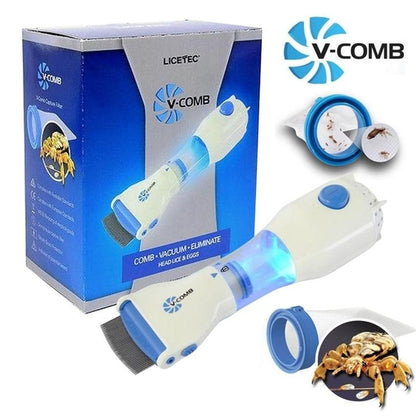 V Comb - Electric Head Lice Removing Steel Head Comb