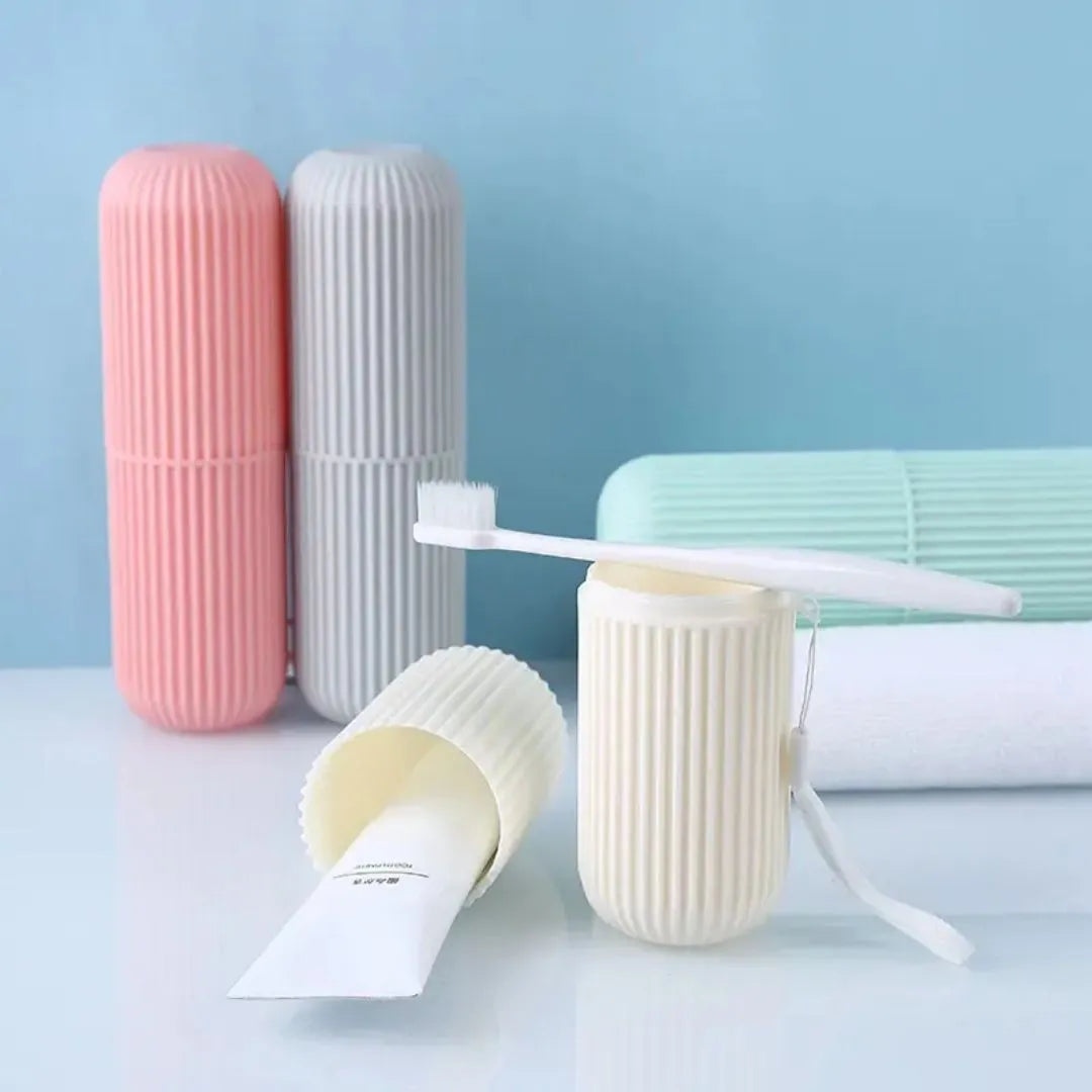Mouthwash Cup Portable Toothbrush Holder for Travel Camping-Protects & Stores Your Toosthbrush