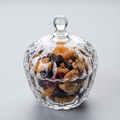 Glass Candy Dish with Lid Crystal Candy Serving Bowl Sugar Bowl