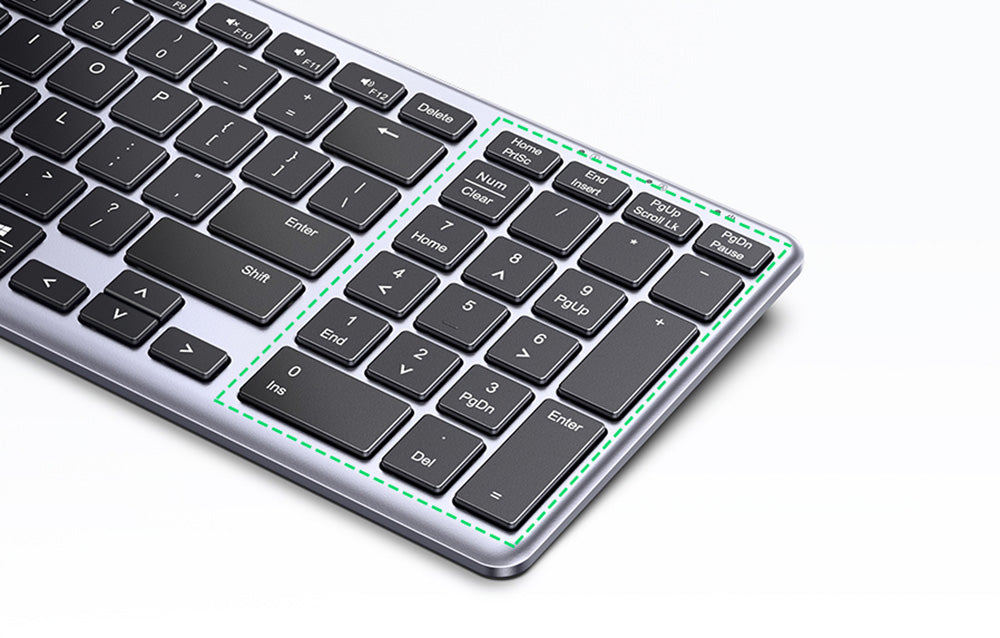 UGREEN 75163 Wireless 2.4G+ Bluetooth Membrane Rechargeable Keyboard