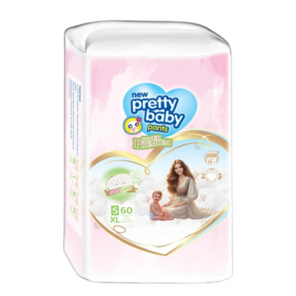 Pretty Baby Pants Diapers | Over Night 12 Hour | XL 60 Pcs