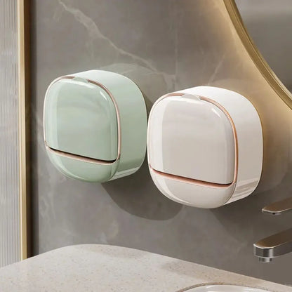 Shower Bathroom Bathtub Kitchen Sink No Drilling Wall Mounted Soap Box Bar Soap Holder with Drain