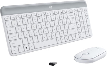 Logitech MK470 Slim Wireless Keyboard and Mouse Combo - Low Profile Compact Layout, Ultra Quiet Operation, 2.4 GHz USB Receiv