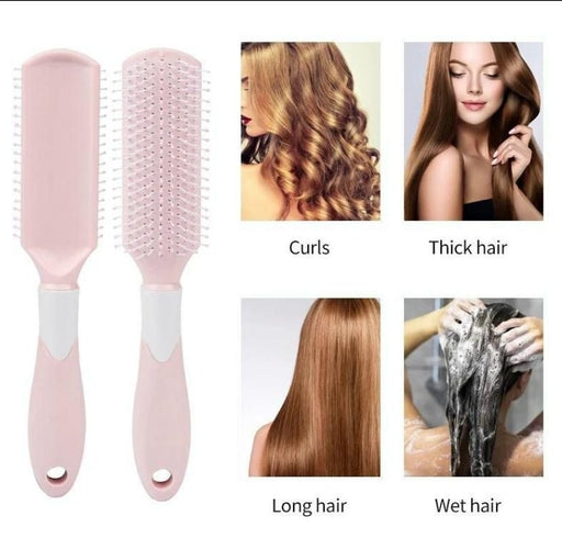 Women Hair Comb Macaron Massage Brush Color Ribs Comb Anti-Static Hair Brush Soft Tooth Comb
