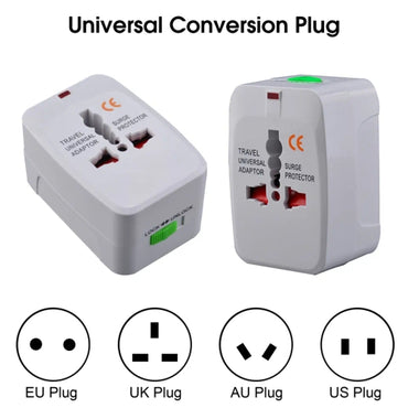 Travel Adapter Universal Worldwide All-in-One - Power Plug Adapter for Travel