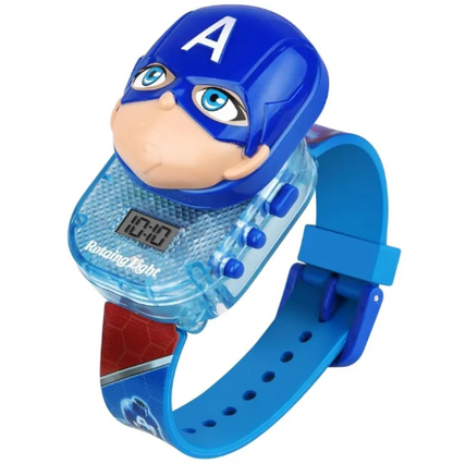 Kids Light & Music Digital Watch - Spiderman Iron Man Cartoon Anime Toy Gift