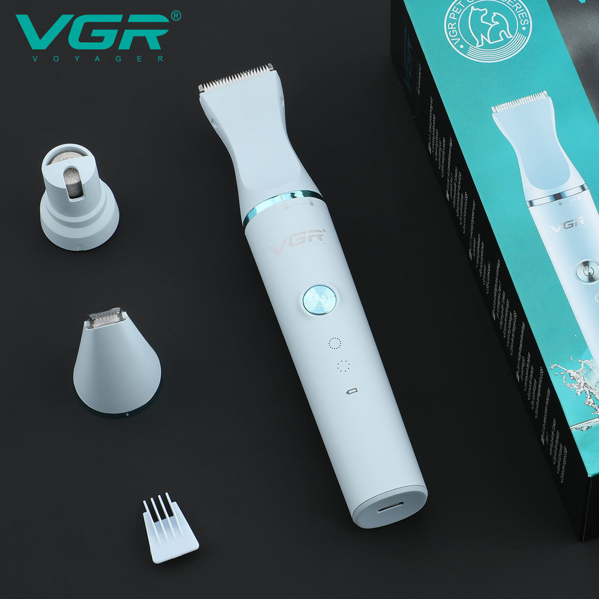 VGR V-205 2 in 1 Grooming Kit Multi-function Pet Hair Trimmer Hair Clipper Dog Remover