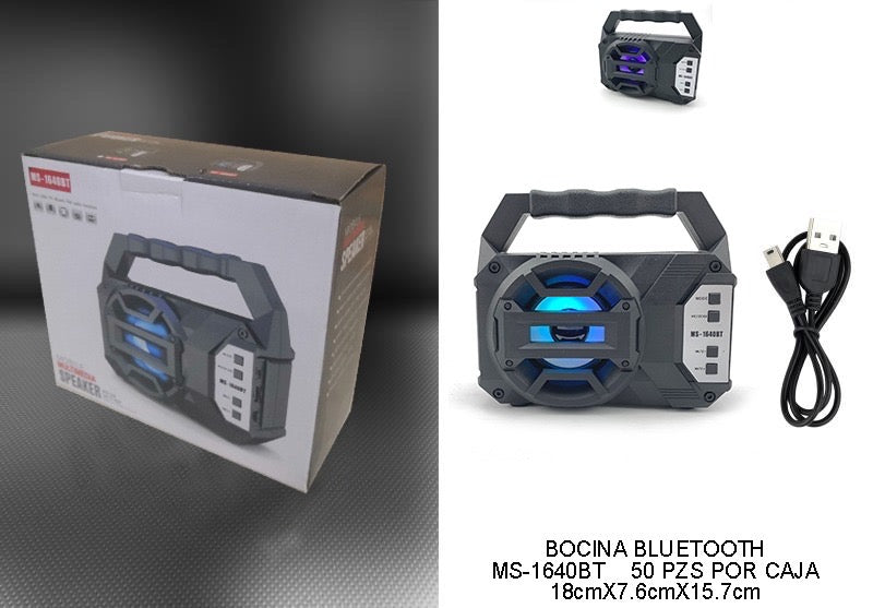 Bluetooth Rechargeable Speaker with FM Radio, TF Memory Card Reader and USB Pen Drive