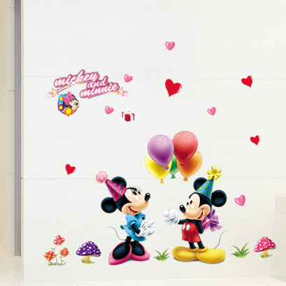 Mickey Mouse Home Decoration animals tree bridge baby children cartoon bedroom room decor wall stickers removable kids nursery decal sticker Wall Decoration Stickers wall deco Mickey Balloon