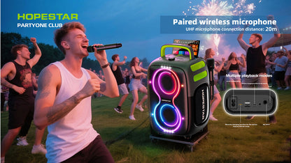 HOPESTAR PARTYONE CLUB 650W High Power PartyboX Bluetooth Speaker with Dual Microphones