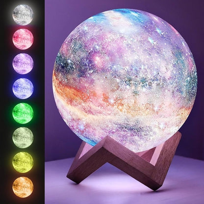 Moon Lamp, 3D Print LED Moon Light Lamp Moon Light for Kids, Dimmable Touch Control Brightness Light