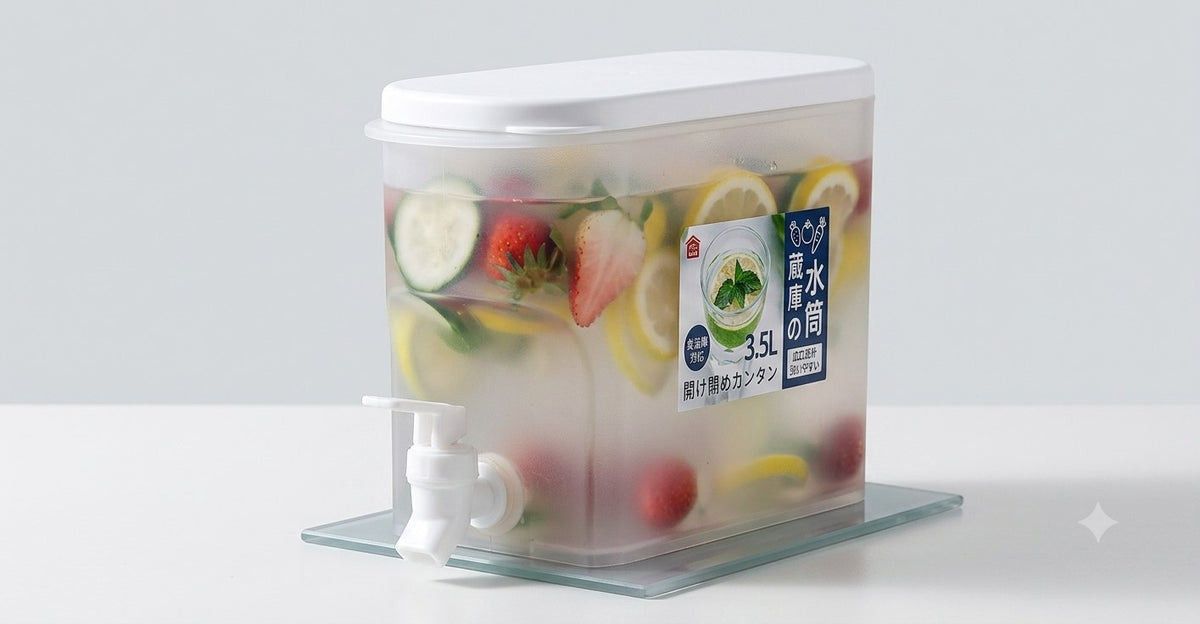 3.5L Fridge Beverage Dispenser with Faucet: Leakproof Cold Drink & Juice Bucket