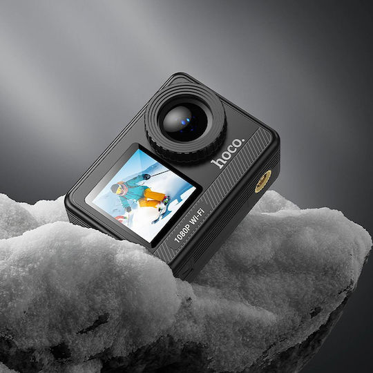 Hoco DV103 Action Camera HD (1080p) Underwater (with Case) with Screen 3" and Wi-Fi 30M Waterproof + Dual Display