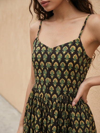 Ethnic Motifs Print a-Line Midi Dress