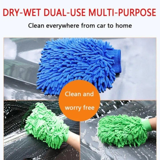 Car Wash Gloves Microfiber Wash Mitt Brush Tools for Car Window Body