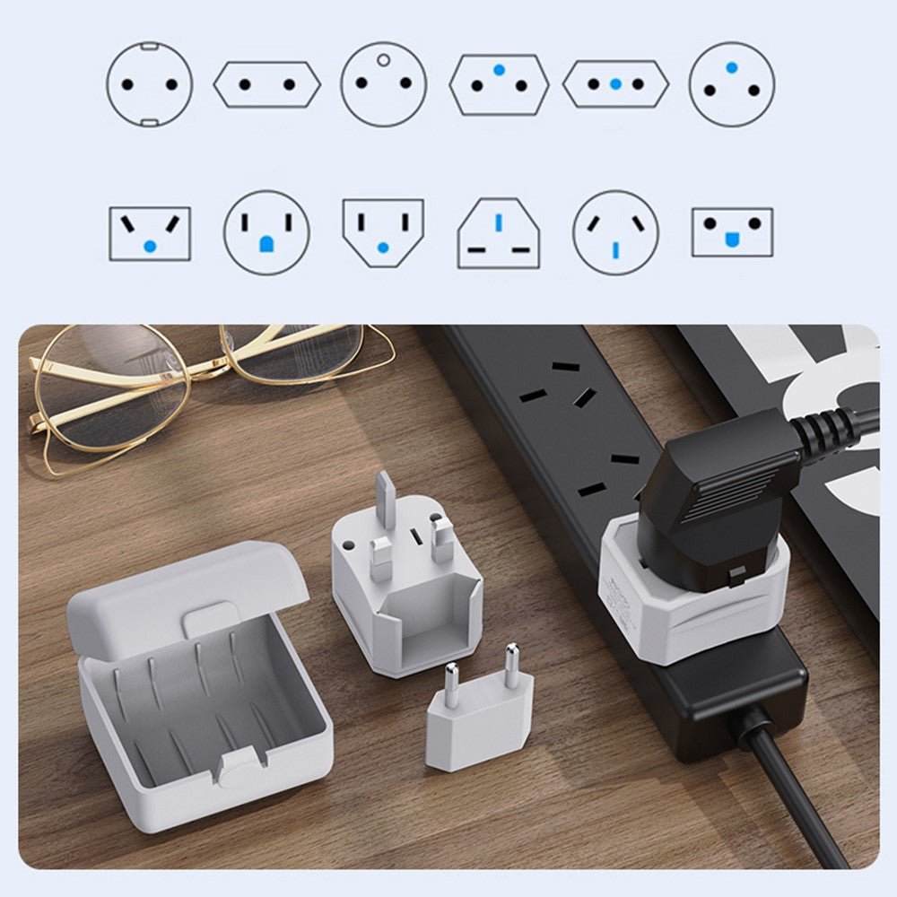 YESIDO MC25 750W Universal Power Adapter Multifunction Wall Charger UK/US/EU/AU all in one