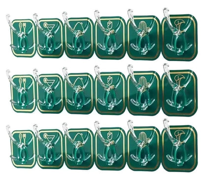 1Pcs Six Row Hooks Free Punching Non-Slip Hook Wall-Mounted Kitchen Bathroom Hook