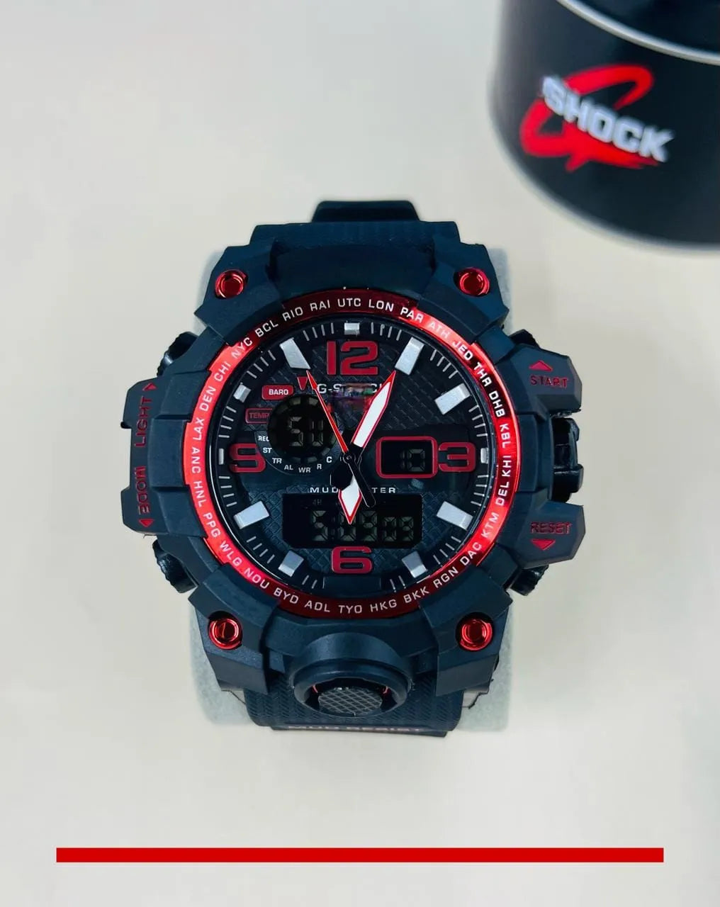 Sport Brand Men Sports Watches Dual Display Analog Digital LED Electronic Quartz Wristwatches