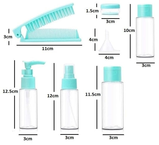 10 Pack Travel Size Toiletries Bottles&Jars Set,TSA Approved Portable RigidPlastic Travel Container