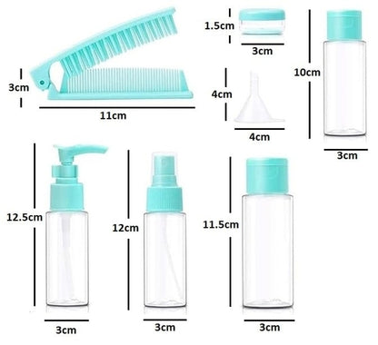 10 Pack Travel Size Toiletries Bottles&Jars Set,TSA Approved Portable RigidPlastic Travel Container
