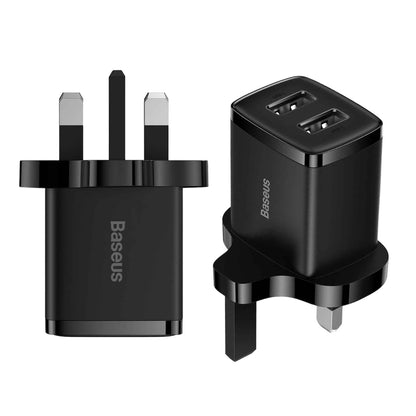 Baseus 10.5w Dual USB UK Pin Adapter – CCXJ010301